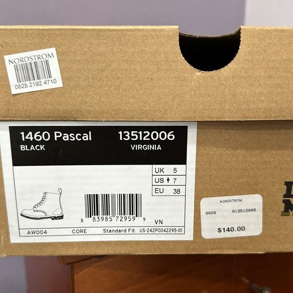 Original Doc Dr. Martens 1460 Pascal Black Boots size 7 - Picture 6 of 6